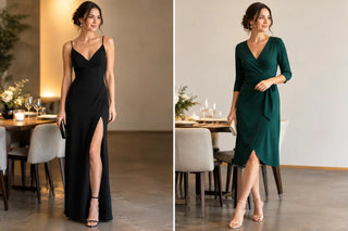 Schlitzkleid oder Wickelkleid wählen beim Dinner