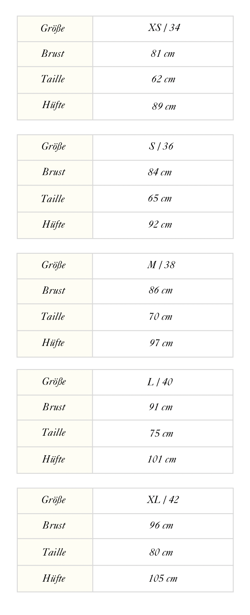 Size Guide