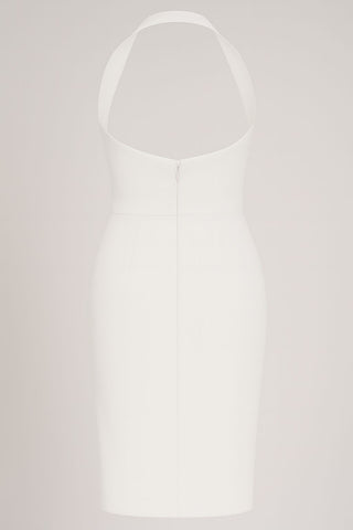 Weißes Cut Out Halter Midikleid - Limitiert